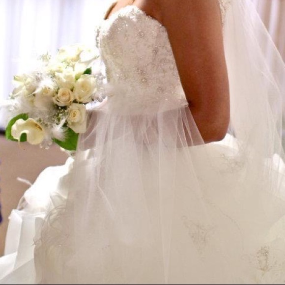 Spanish designer wedding gown with long vail. - Picture 8 of 10